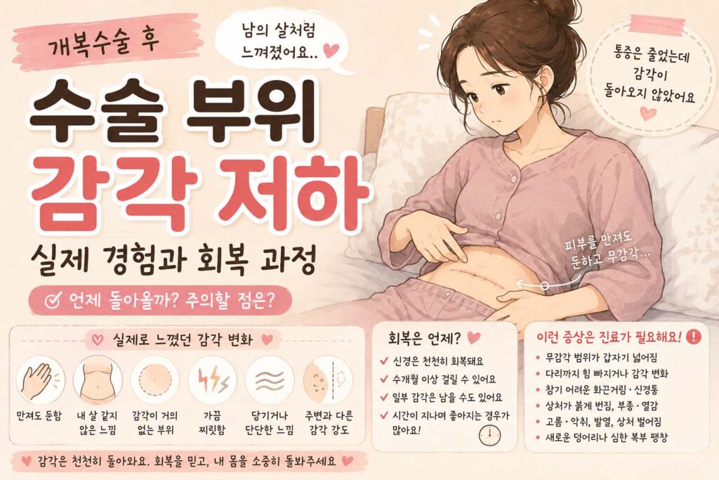 개복수술 후 수술 부위 감각 저하｜남의 살처럼 느껴진 실제 경험
