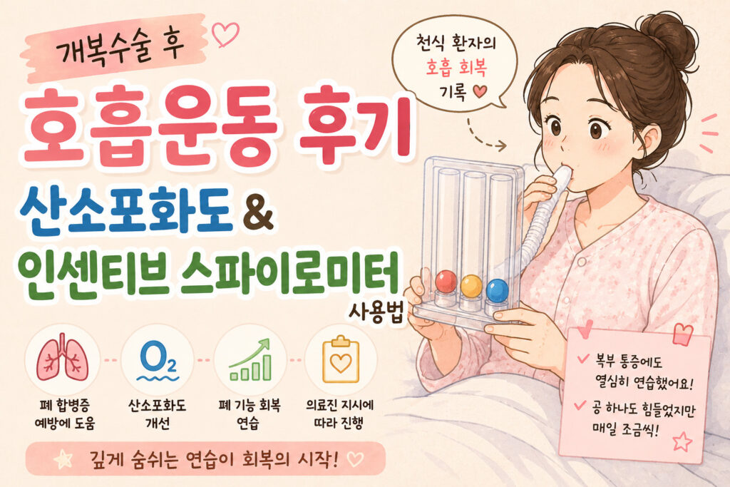 개복수술 직후 통증 후기｜회복실·산소포화도와 호흡 관리