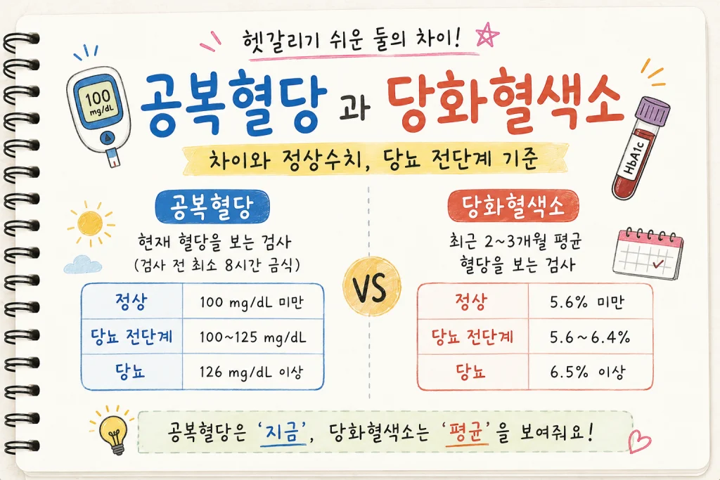 공복혈당 당화혈색소 차이