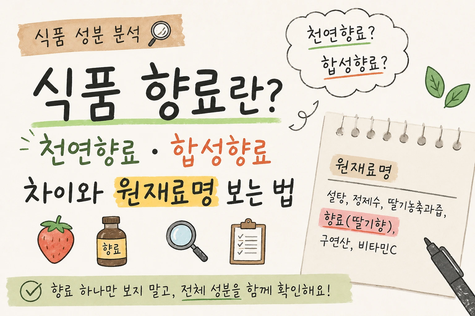 식품 향료란? 천연향료·합성향료 차이와 원재료명 보는 법