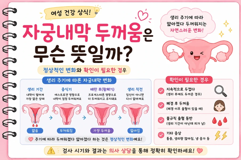 자궁내막 두꺼움