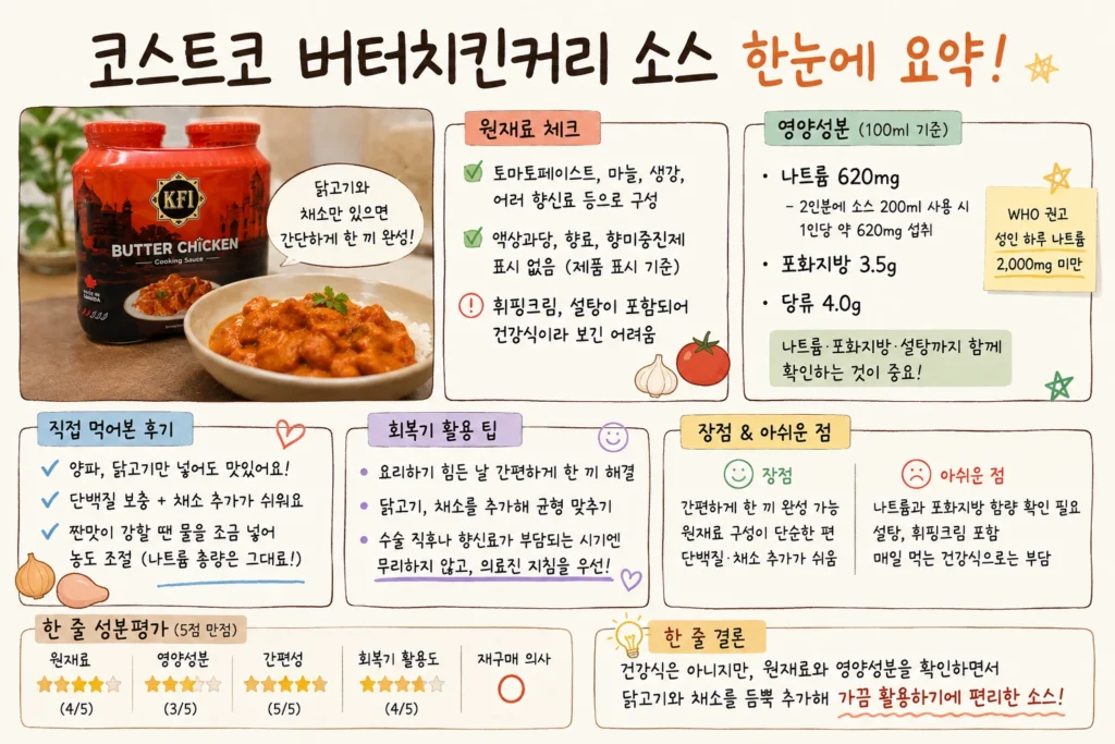 코스트코 버터치킨커리 소스