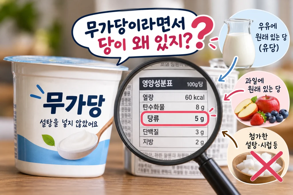 무가당인데 당류