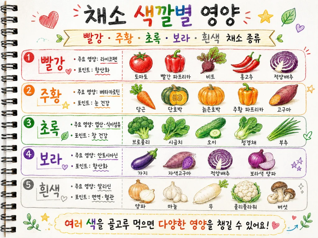채소 색깔별 영양