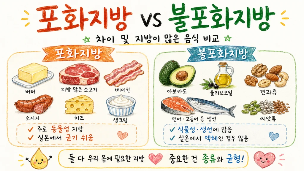 포화지방 불포화지방 차이